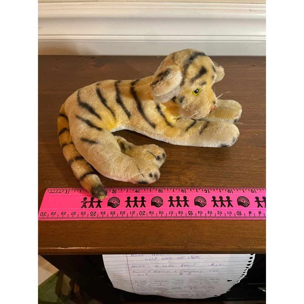 Vintage Tiger Cub Plush Stuffed Animal Herman Pecker Striped 9 Inch Toy
